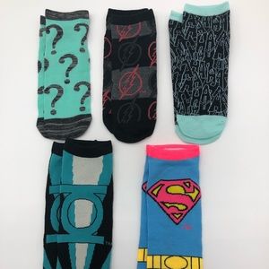 DC Comics 5 pair of sock bundle